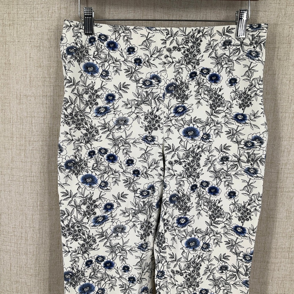 Talbots Chatham Ankle Pant‎ Women 8P Blue Botanical Preppy Coastal Travel Resort - Picture 5 of 14